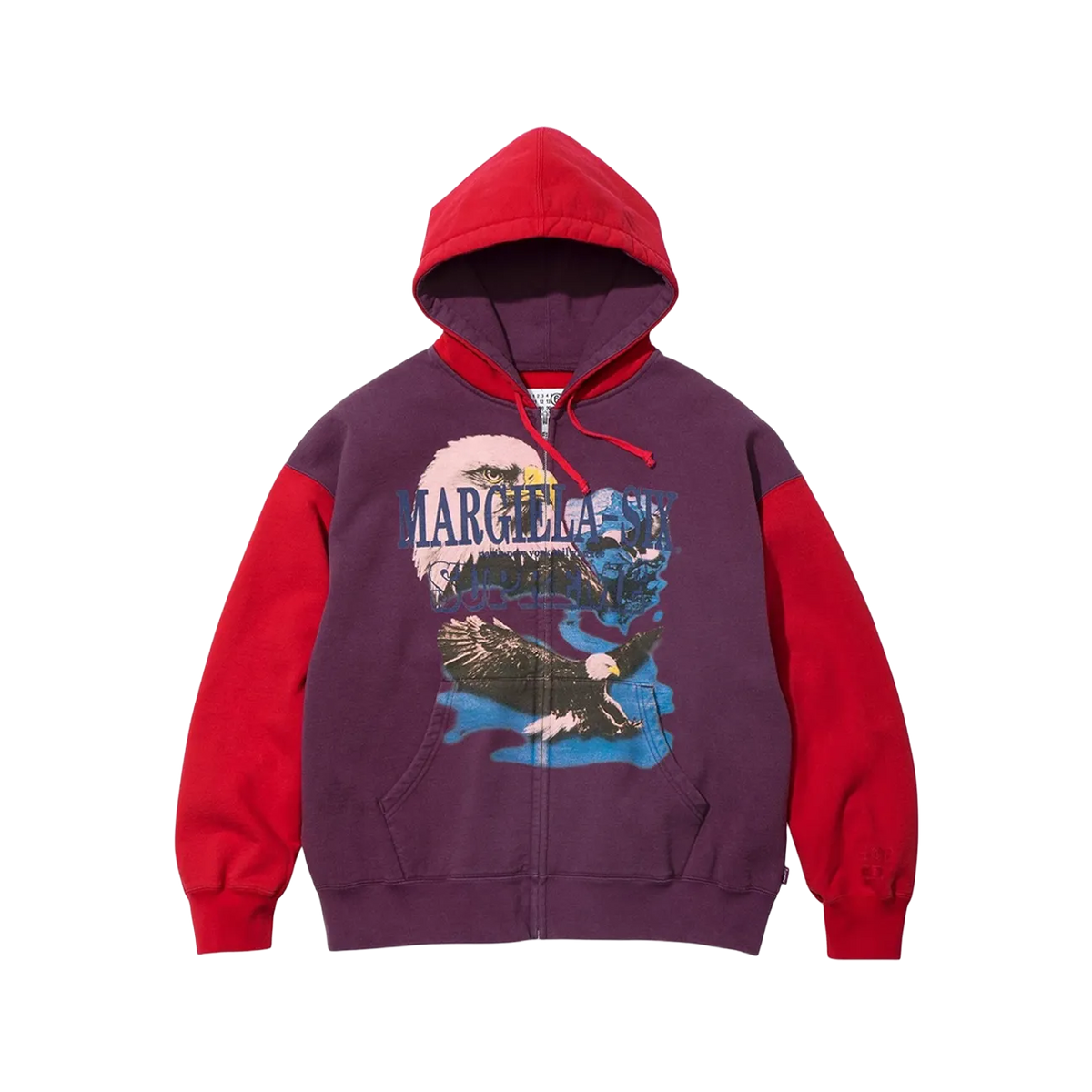 Supreme MM6 Maison Margiela Eagle Zip Up Hooded Sweatshirt Purple