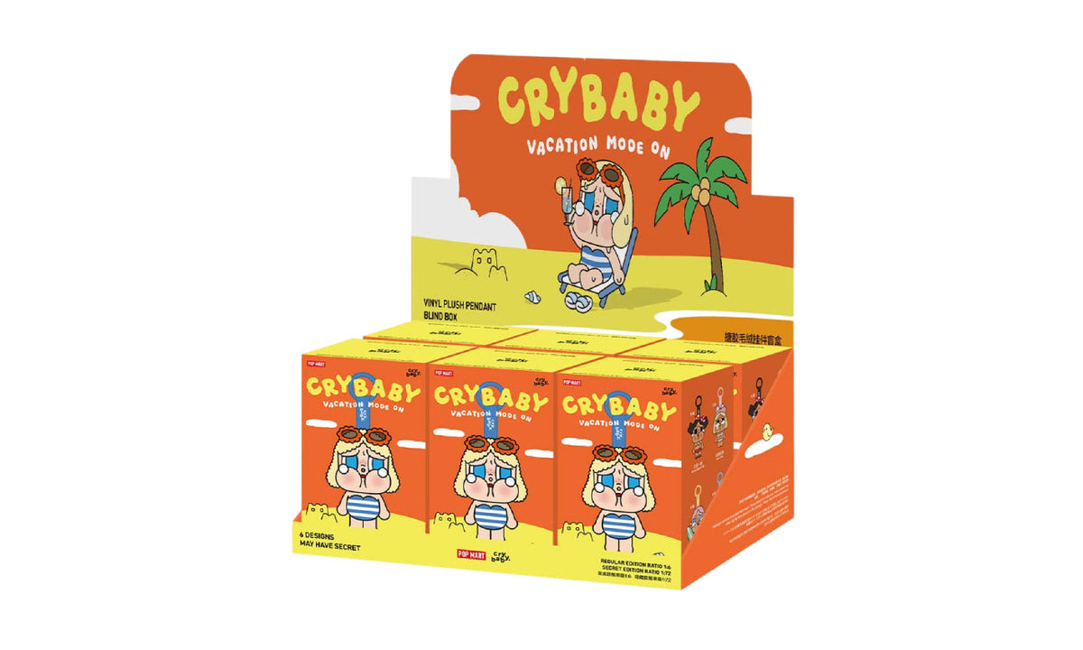 Pop Mart Crybaby Vacation Mode On Series Vinyl Plush Pendant Sealed Case
