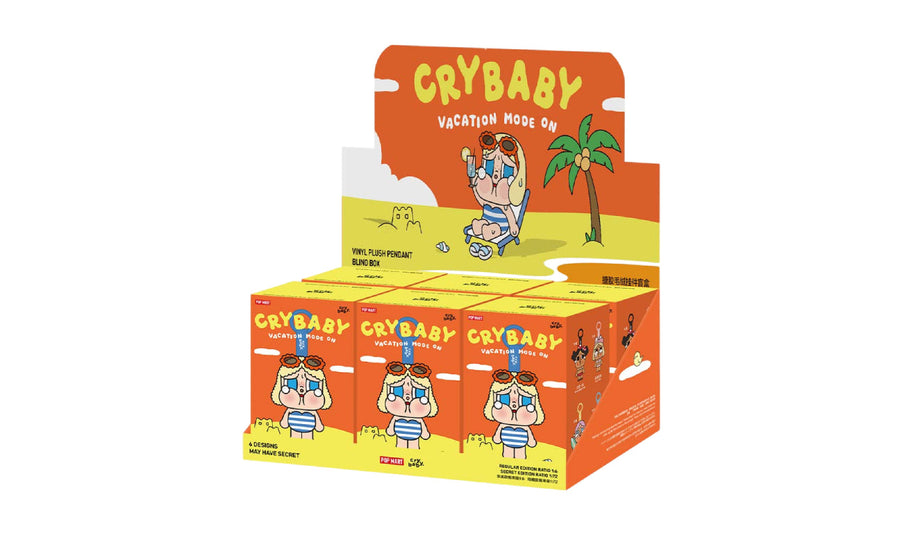 Pop Mart Crybaby Vacation Mode On Series Vinyl Plush Pendant Sealed Case