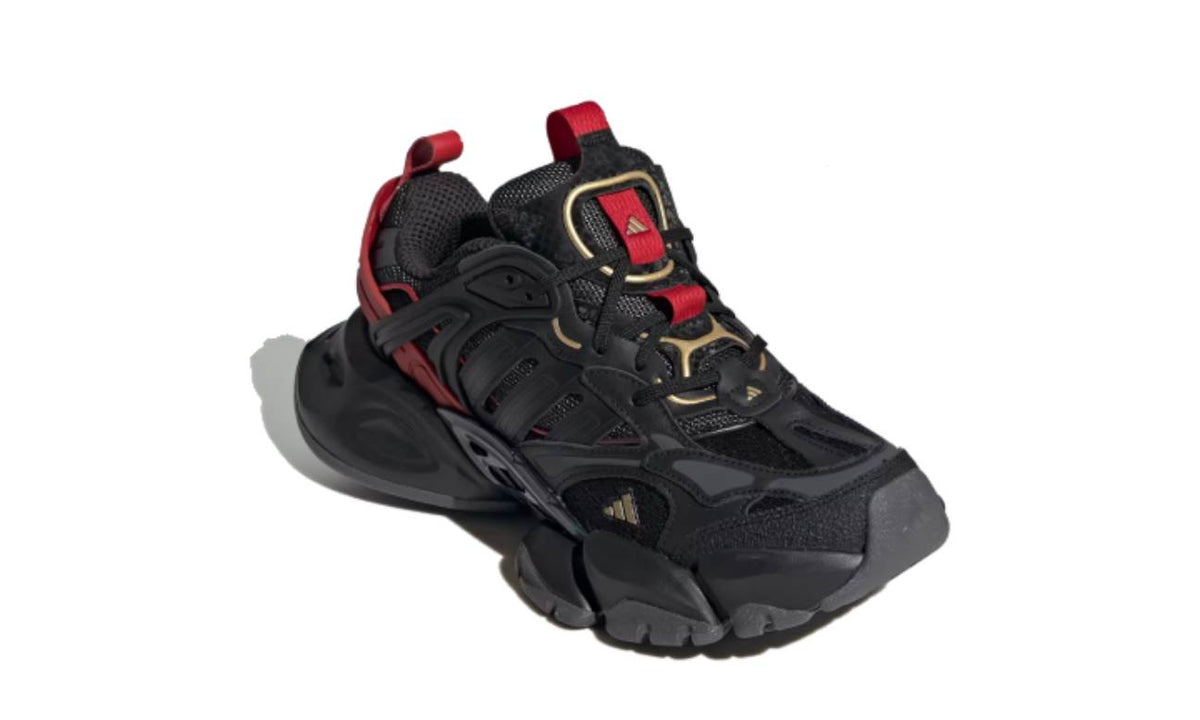 adidas XLG Runner Deluxe Black Gold Metallic Red