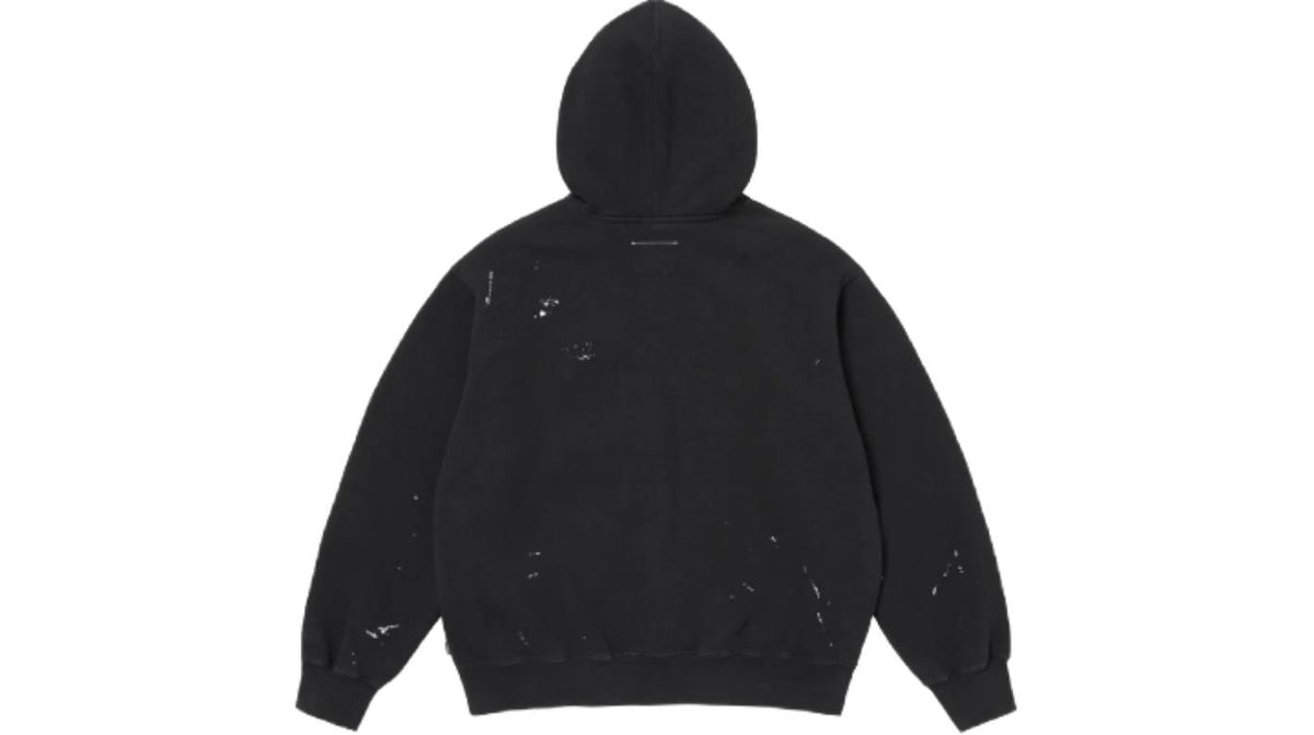 Supreme MM6 Maison Margiela Box Logo Zip Up Hooded Sweatshirt Black