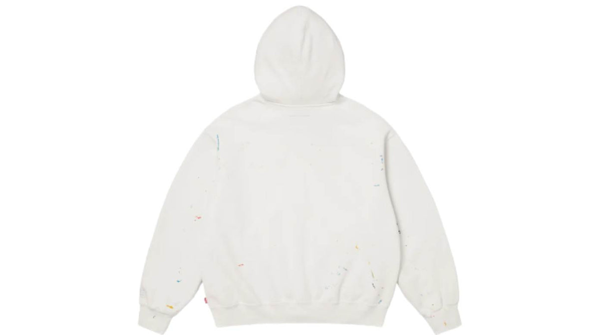Supreme MM6 Maison Margiela Box Logo Zip Up Hooded Sweatshirt White