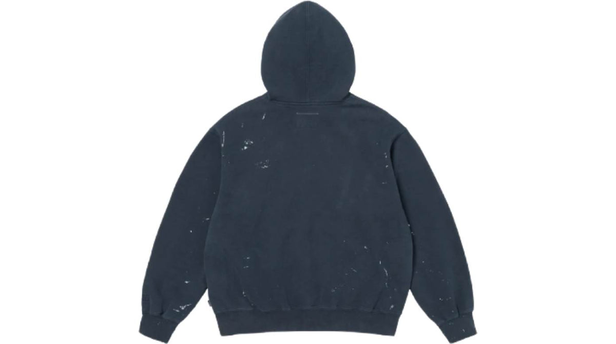 Supreme MM6 Maison Margiela Box Logo Zip Up Hooded Sweatshirt Navy