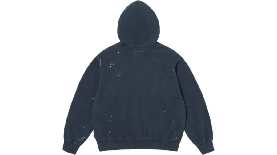 Supreme MM6 Maison Margiela Box Logo Zip Up Hooded Sweatshirt Navy
