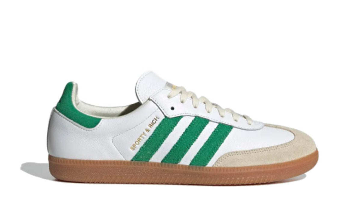 Sporty & Rich × Adidas Samba OG  Footwear White Green Gum