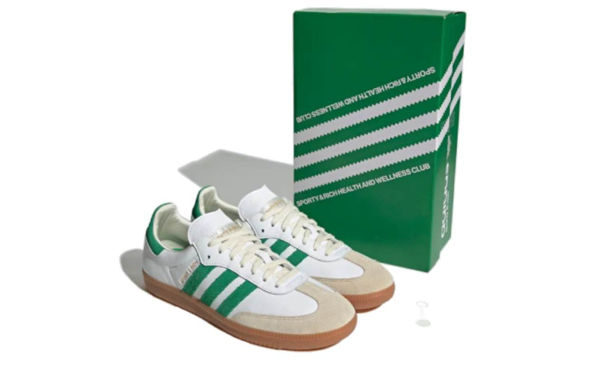 Sporty & Rich × Adidas Samba OG  Footwear White Green Gum