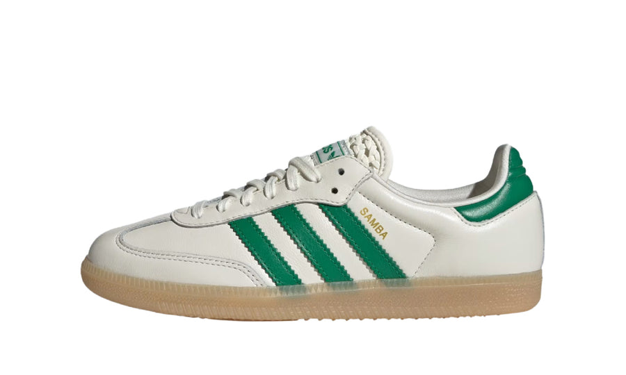 Adidas Samba OG Basketweave Tongue Off White Green