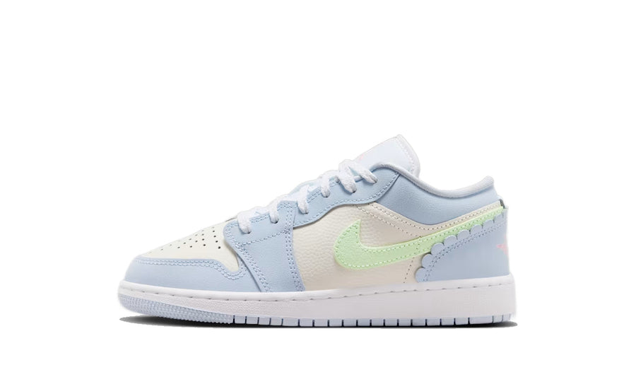 Air Jordan 1 Low SE Half Blue Sail Vapor Green (GS)