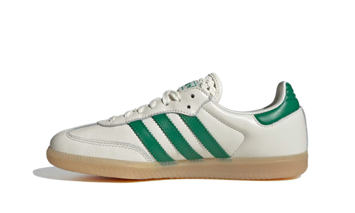 Adidas Samba OG Basketweave Tongue Off White Green