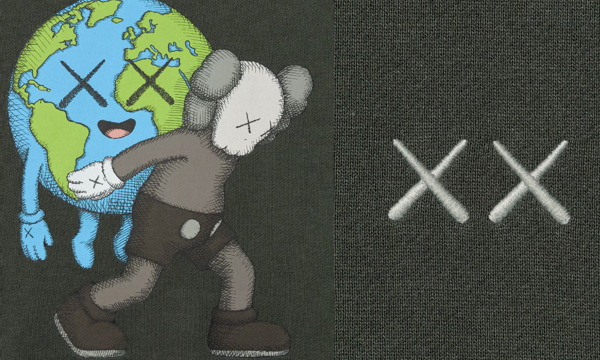 KAWS x Uniqlo Universe Graphic Earth Character Sweatshirt