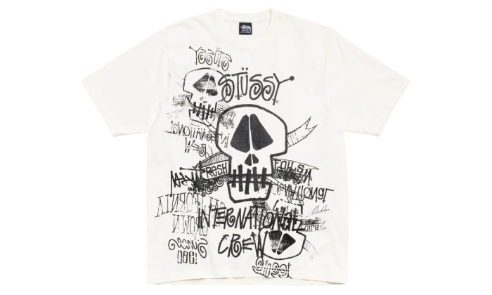 Stussy Skulls Pigment Dyed Tee Natural