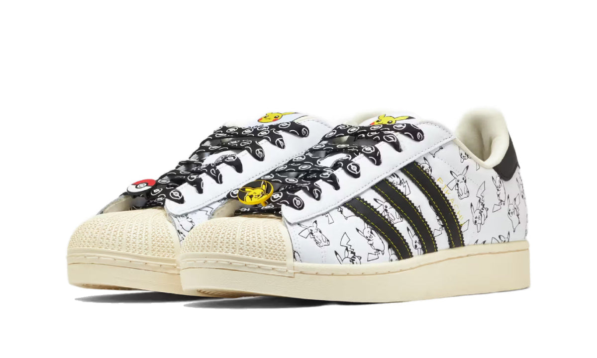 Pokémon x adidas Superstar Pikachu White Black