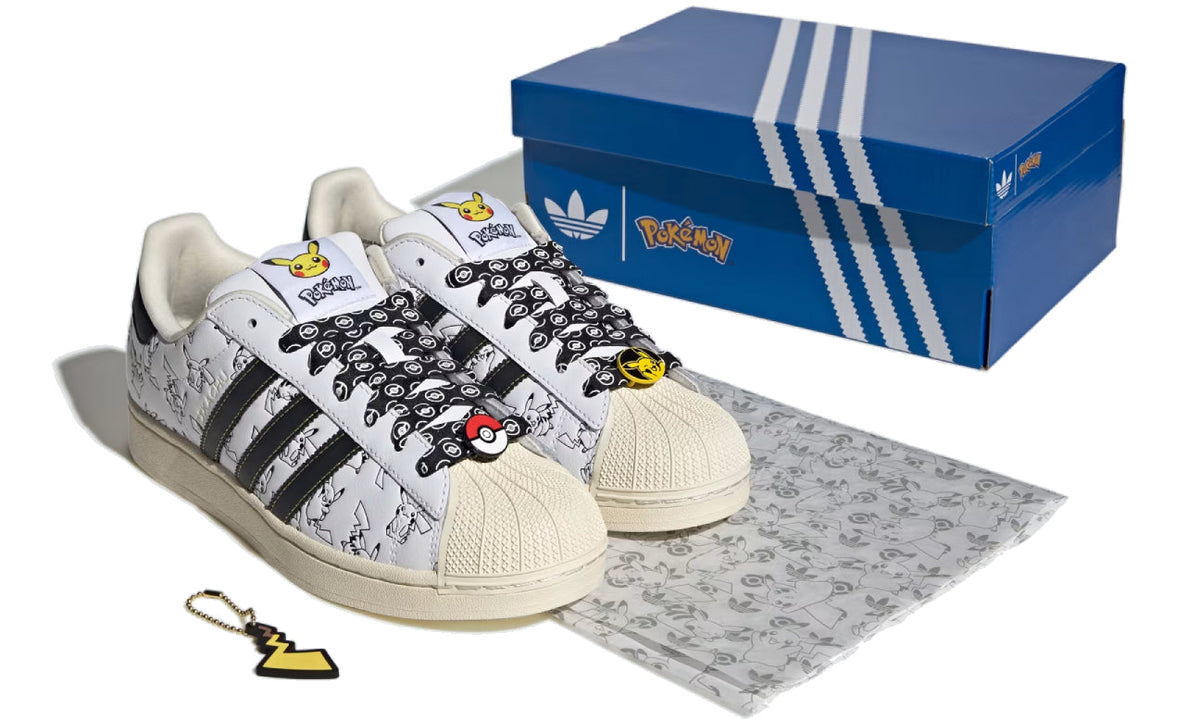 Pokémon x adidas Superstar Pikachu White Black