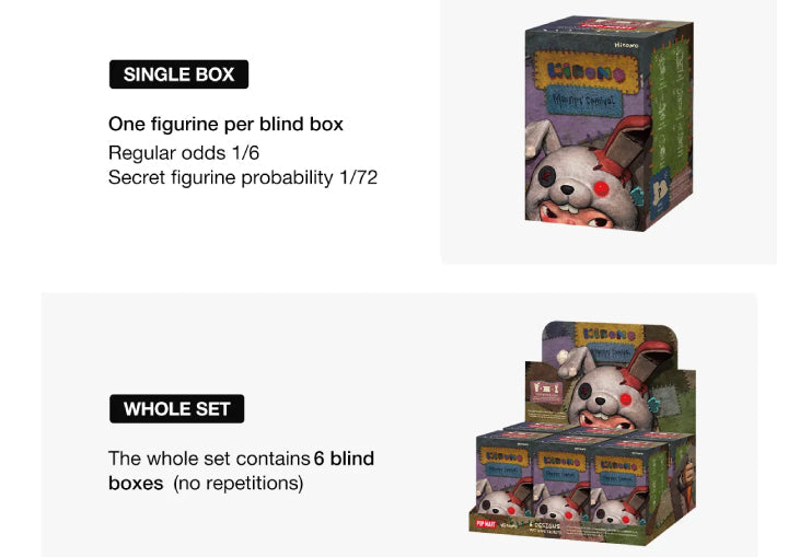 Pop Mart Hirono Monsters' Carnival Series Figures Sealed Case