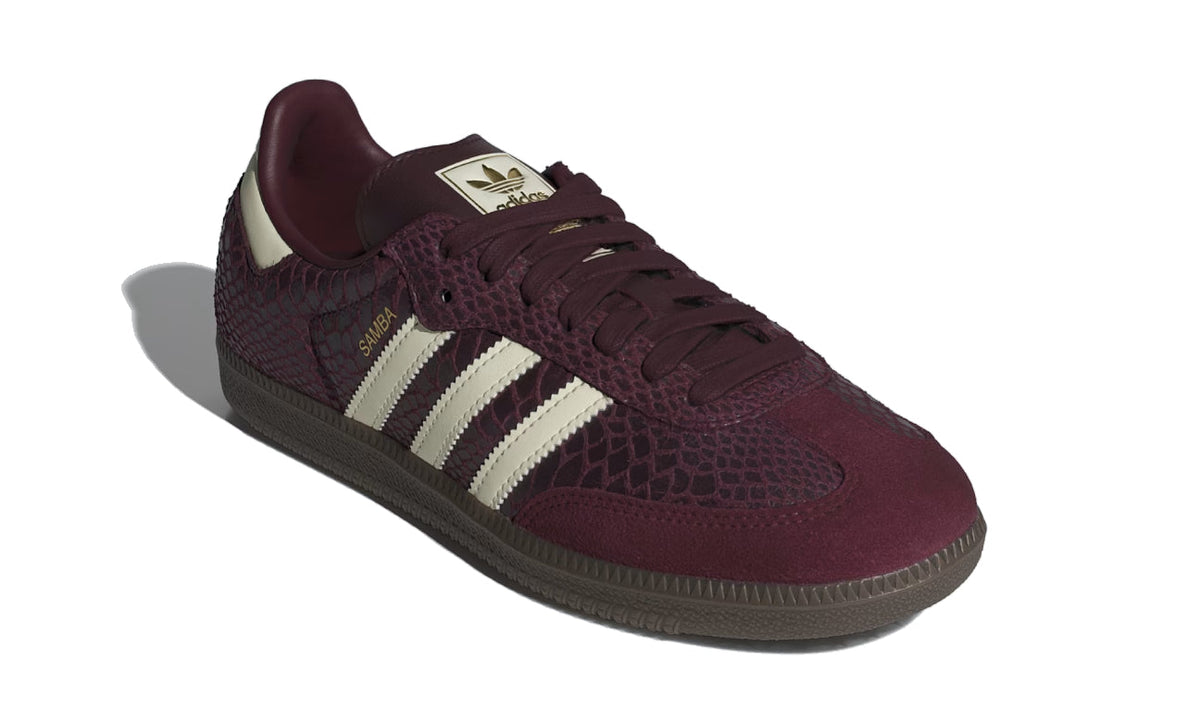 Adidas Samba OG Snakeskin Maroon Cream White