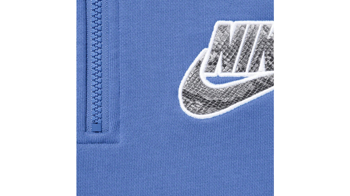 Supreme x Nike Half Zip Hooded Sweatshirt Blue (SS21)