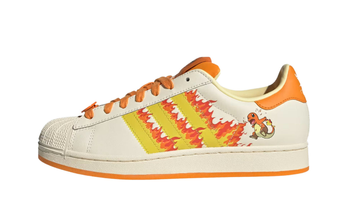 Pokémon x adidas Superstar Charmander White Yellow