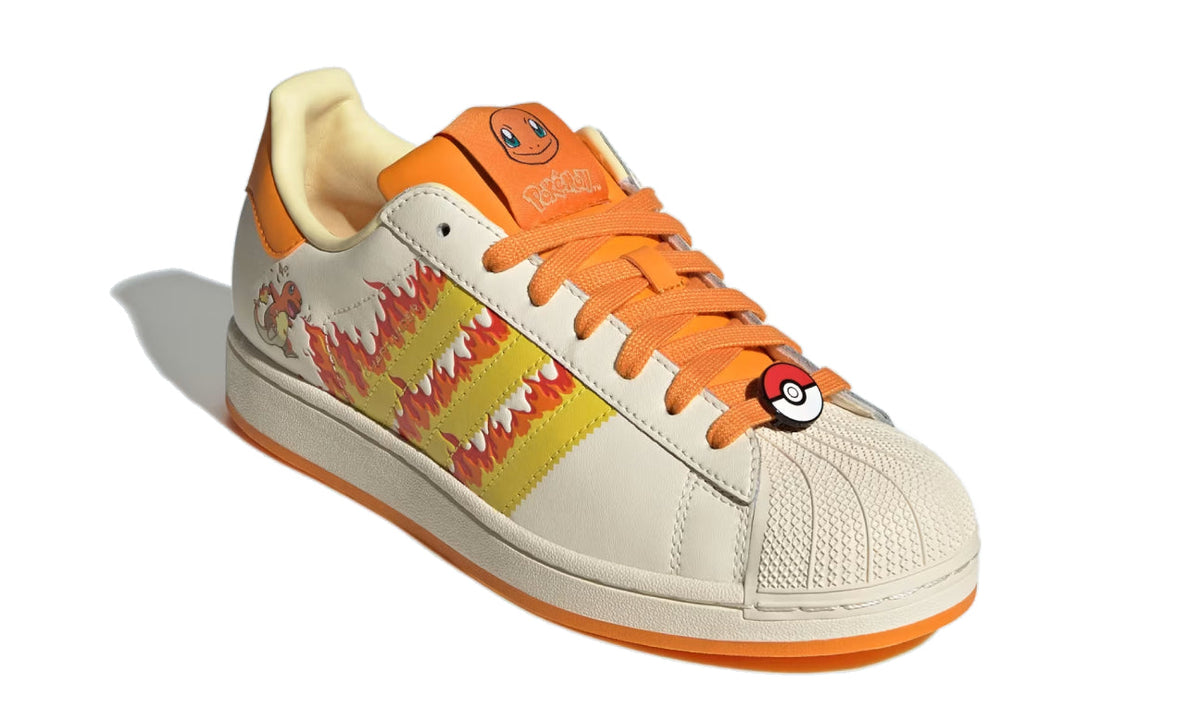 Pokémon x adidas Superstar Charmander White Yellow