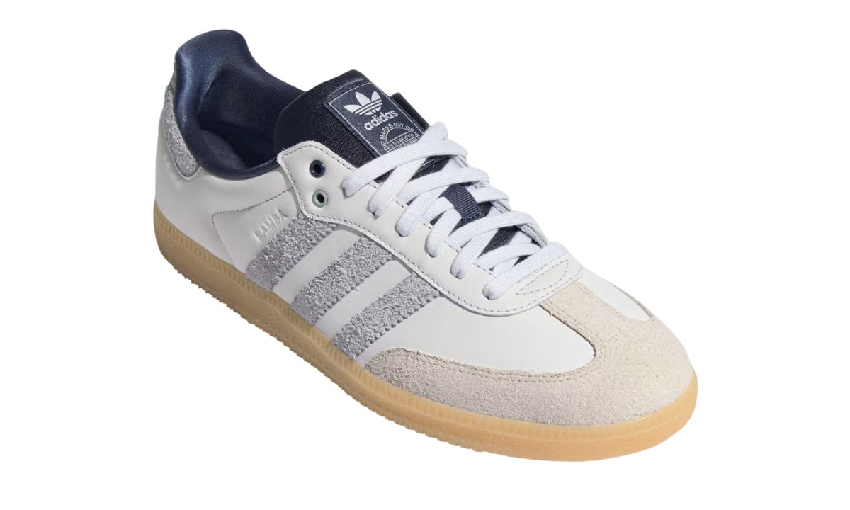 Adidas Samba OG Crystal White Halo Silver Shadow Navy