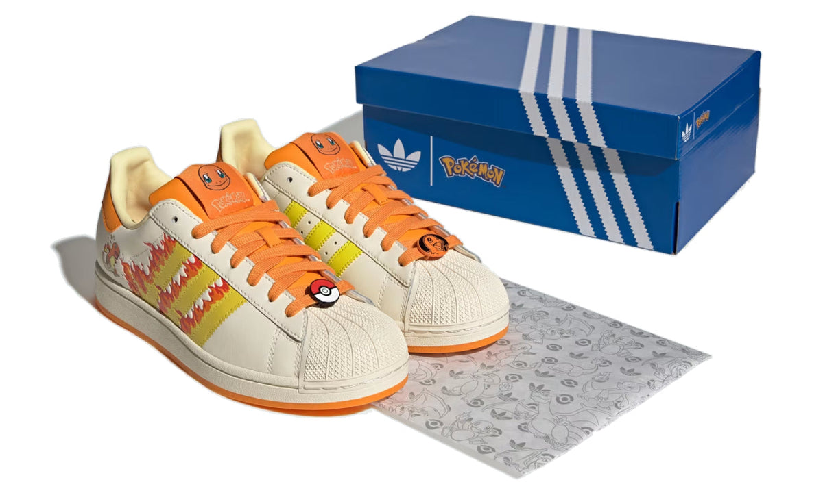 Pokémon x adidas Superstar Charmander White Yellow