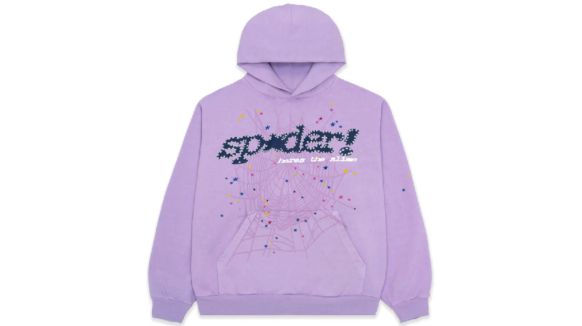 Sp5der Acai Hoodie Purple