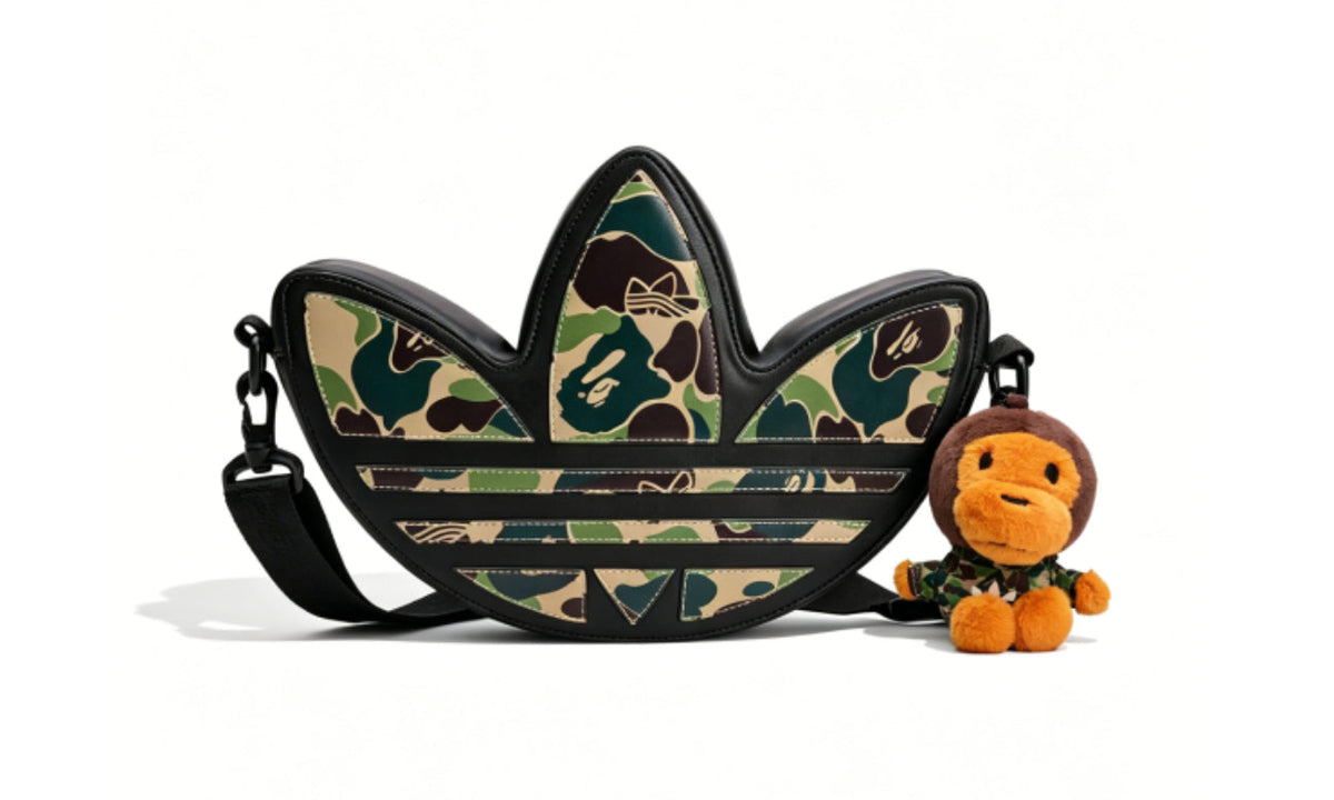 Adidas x BAPE Camo Trefoil Shoulder Bag Black