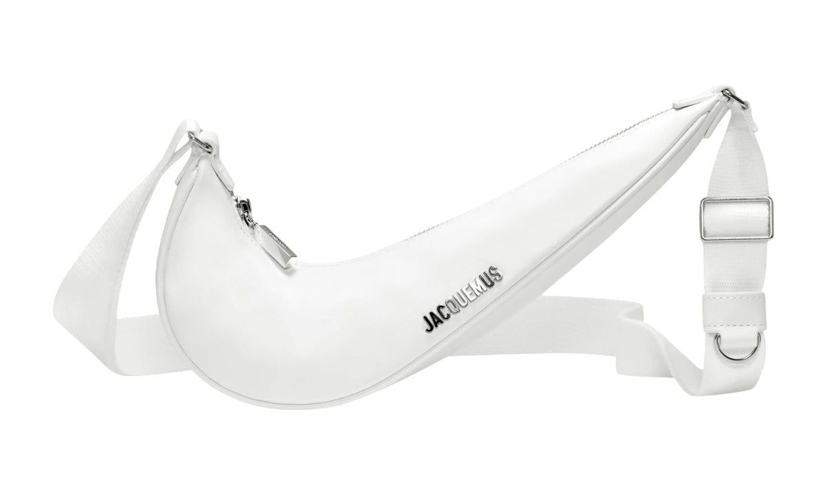 Nike x Jacquemus Le Swoosh Crossbody Bag White Shiny Silver