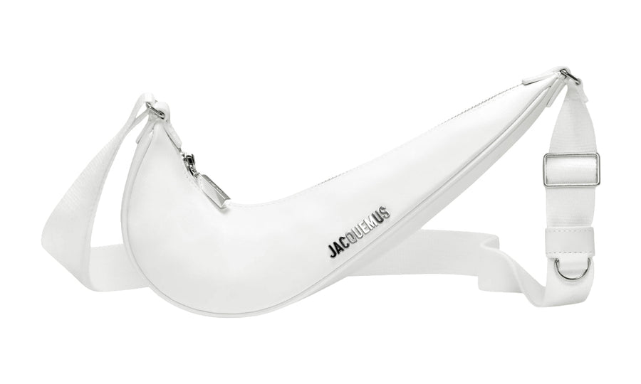 Nike x Jacquemus Le Swoosh Crossbody Bag White Shiny Silver
