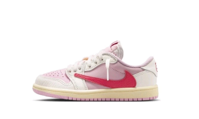 Air Jordan 1 Retro Low OG SP Travis Scott Sail Tropical Pink (PS)